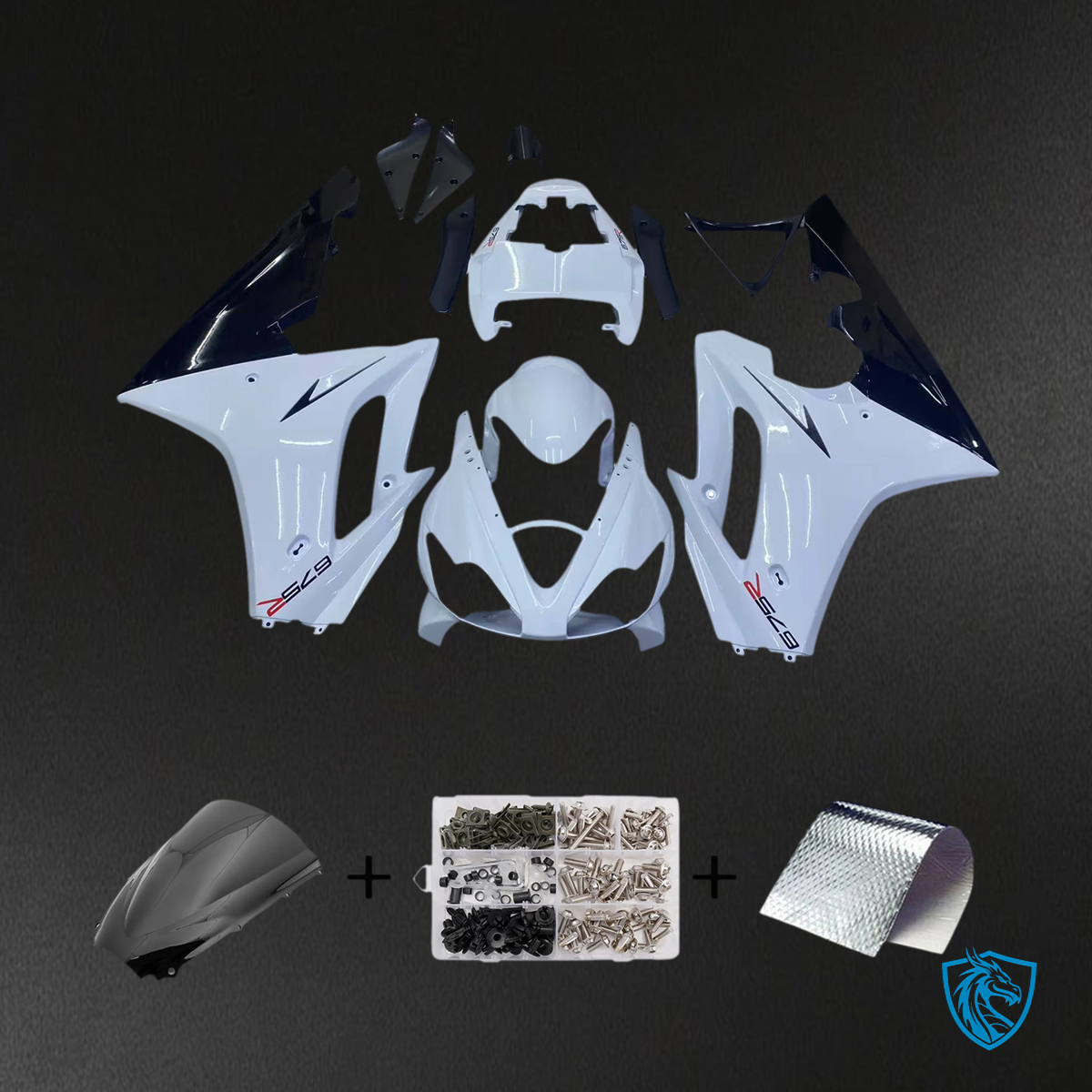 Triumph Daytona 675 (2006-2008) White - Fairing Kit