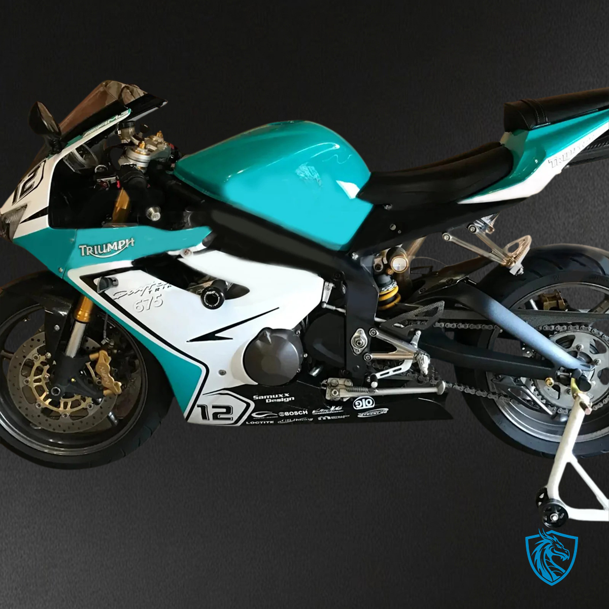 Triumph Daytona 675 (2006-2008) White & Blue Style4 - Fairing Kit