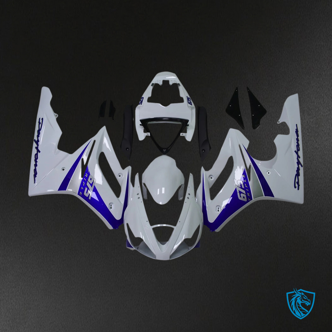 Triumph Daytona 675 (2006-2008) White & Blue Style5 - Fairing Kit