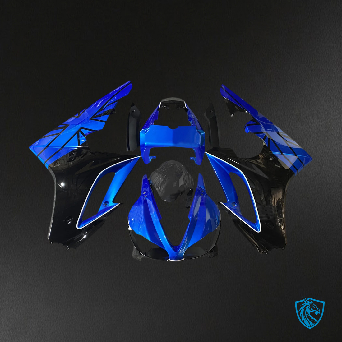 Triumph Daytona 675 (2009-2012) Black & Blue - Fairing Kit