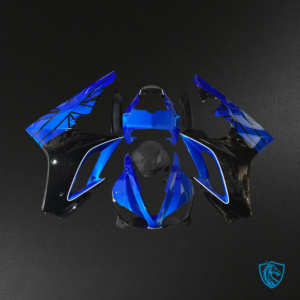 Triumph Daytona 675 (2009-2012) Black & Blue - Fairing Kit