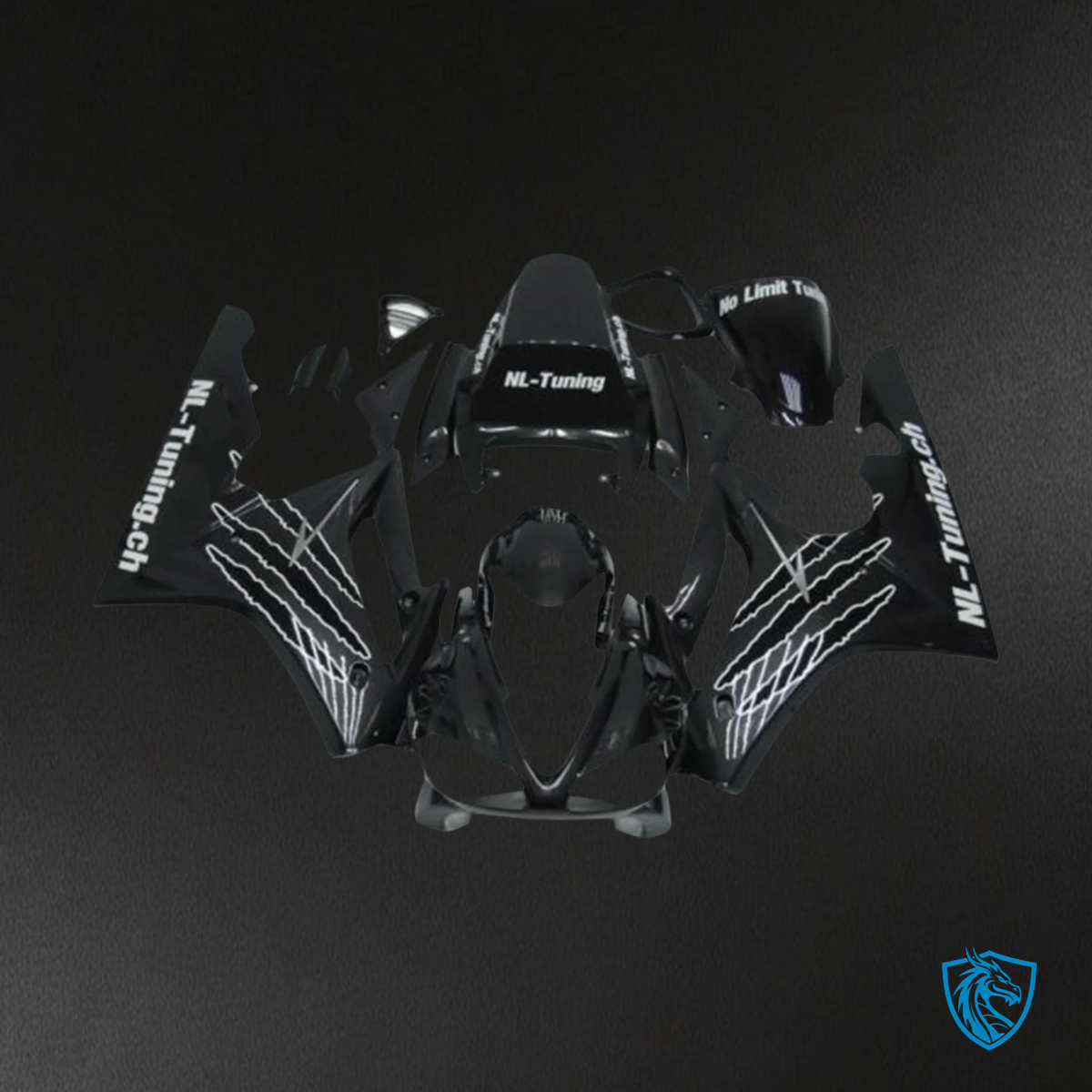Triumph Daytona 675 (2009-2012) Black Style1 - Fairing Kit