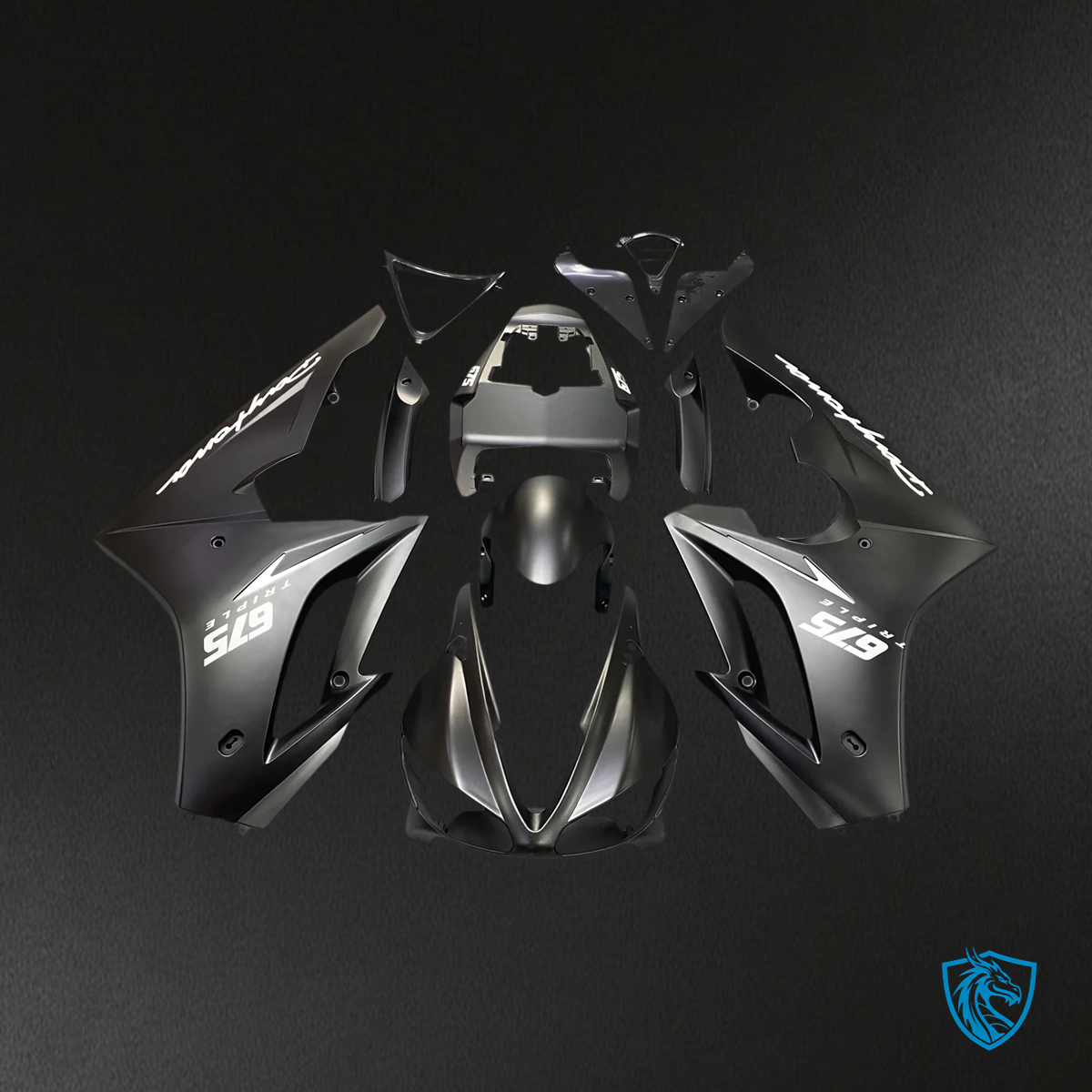 Triumph Daytona 675 (2009-2012) Black Style2 - Fairing Kit