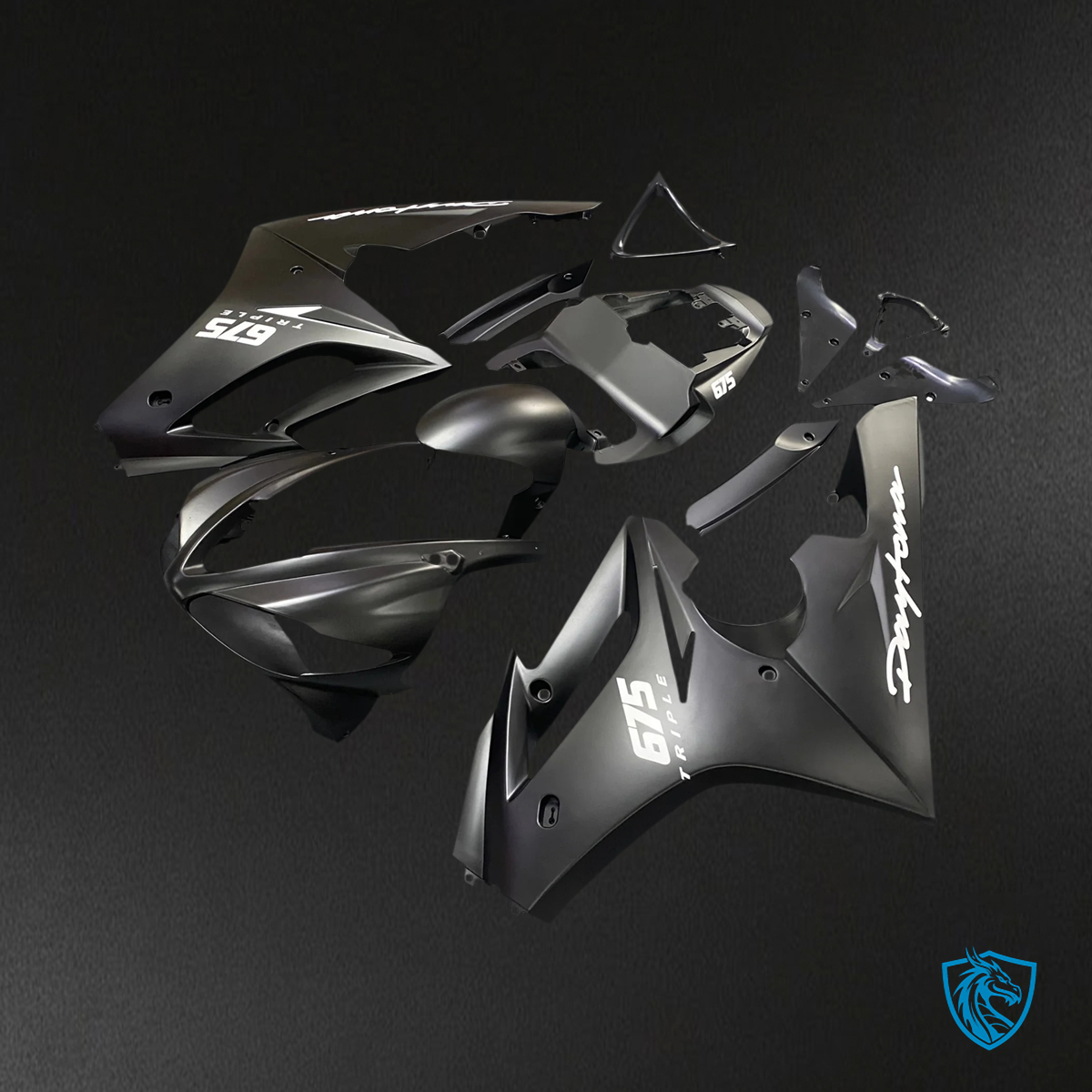 Triumph Daytona 675 (2009-2012) Black Style2 - Fairing Kit