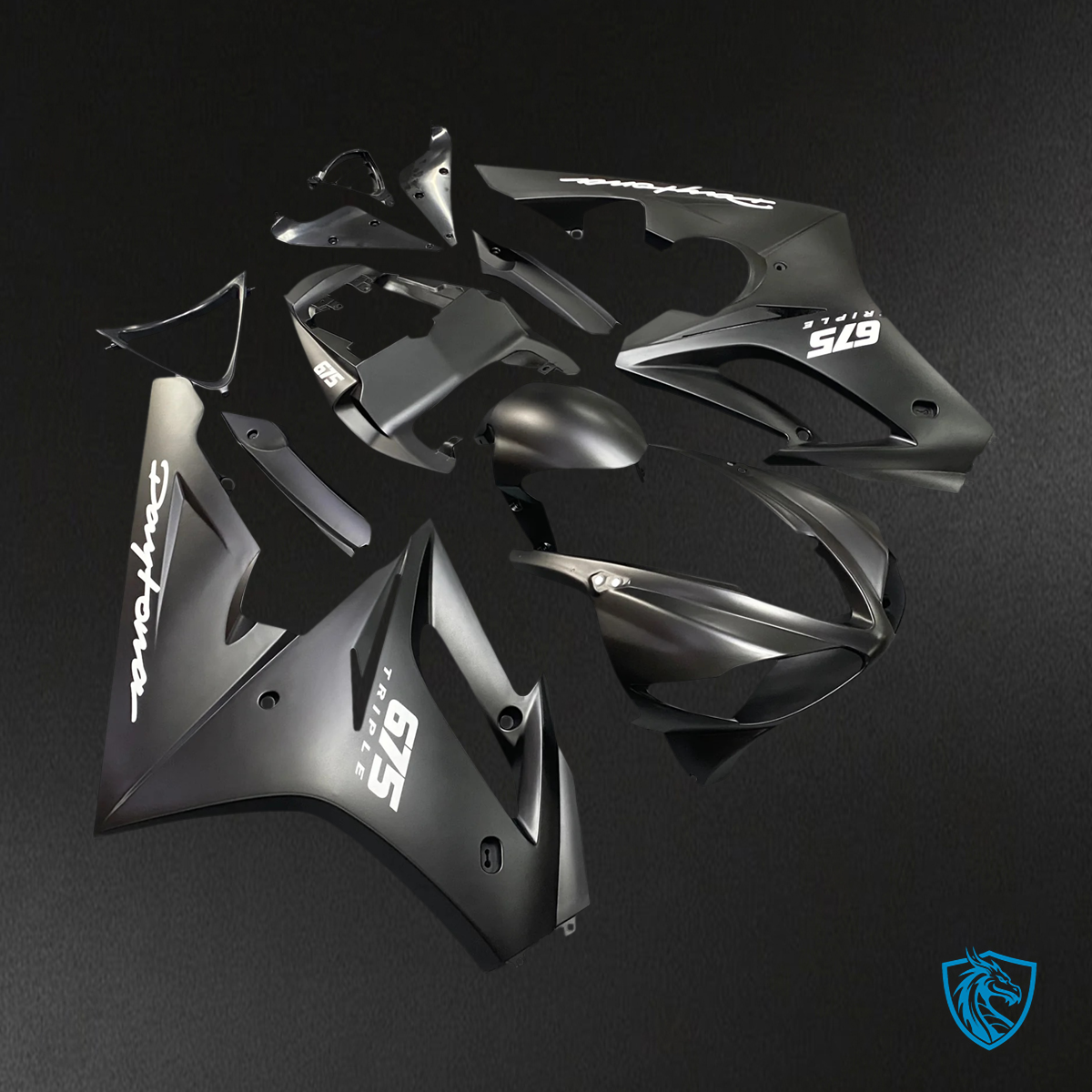 Triumph Daytona 675 (2009-2012) Black Style2 - Fairing Kit