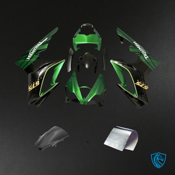 Triumph Daytona 675 (2009-2012) Black & Green - Fairing Kit