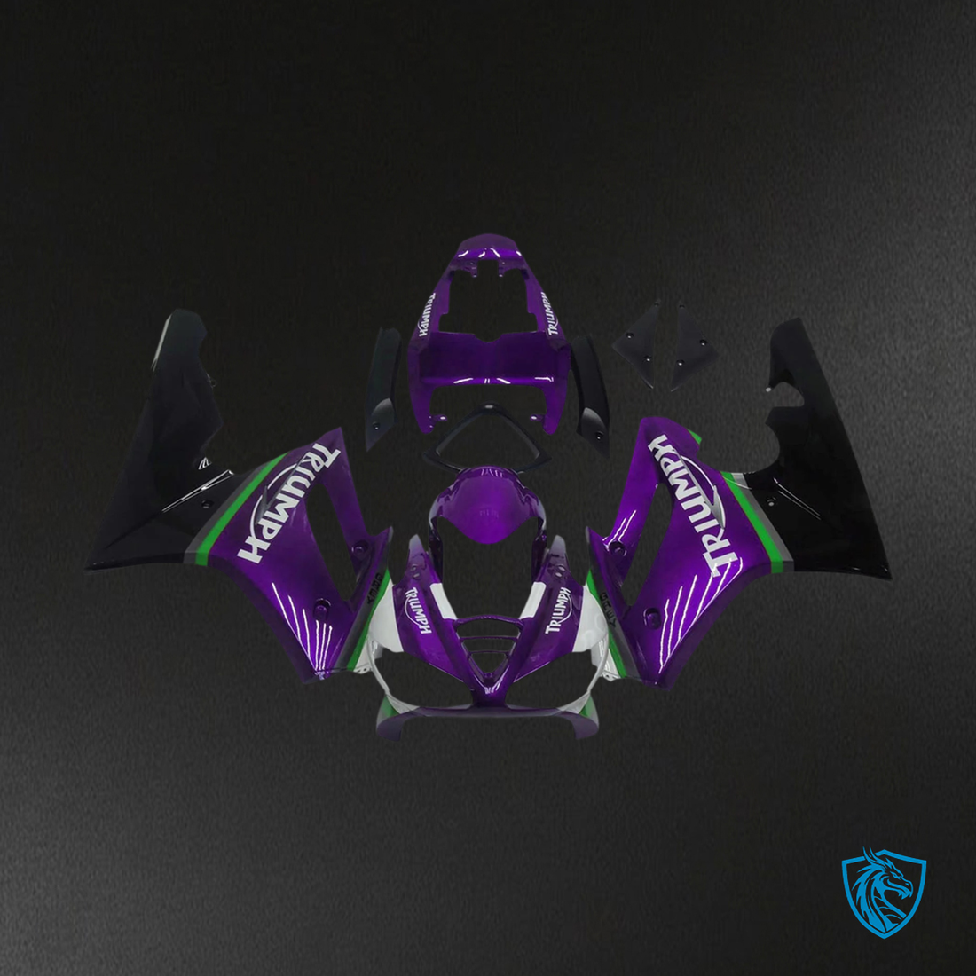 Triumph Daytona 675 (2009-2012) Black & Purple Style2 - Fairing Kit