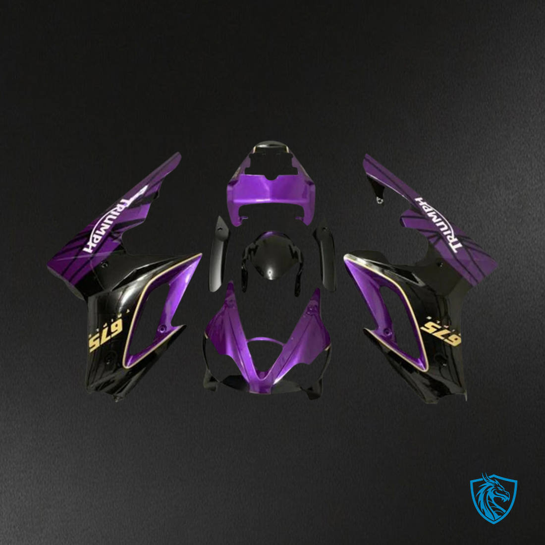 Triumph Daytona 675 (009-2012) Black & Purple Style3 - Fairing Kit
