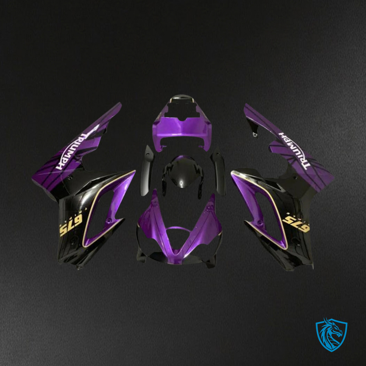 Triumph Daytona 675 (009-2012) Black & Purple Style3 - Fairing Kit