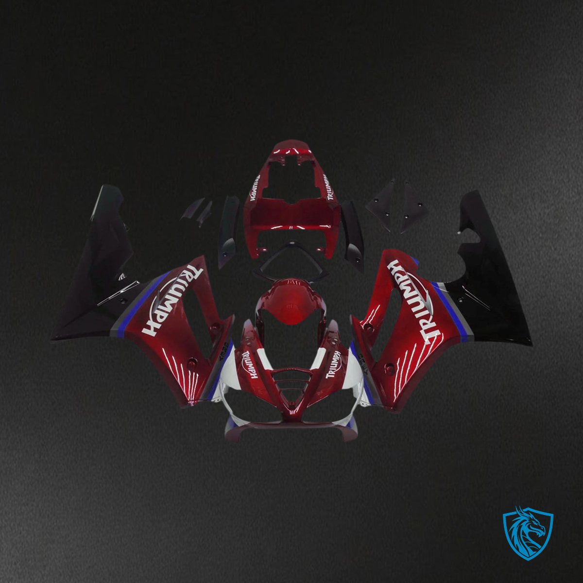 Triumph Daytona 675 (2009-2012) Black & Red - Fairing Kit