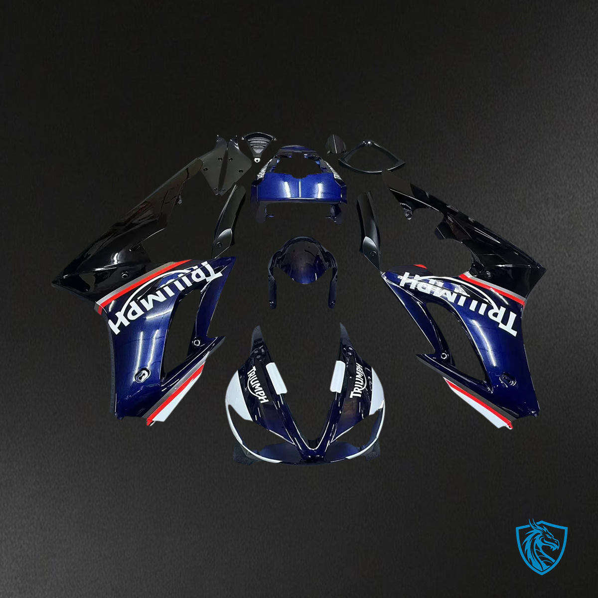 Triumph Daytona 675 (2009-2012) Blue & Black Style2 - Fairing Kit