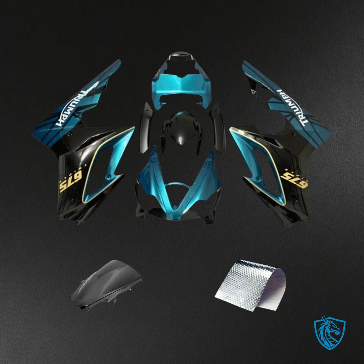 Triumph Daytona 675 (2009-2012) Blue & Black Style4 - Fairing Kit
