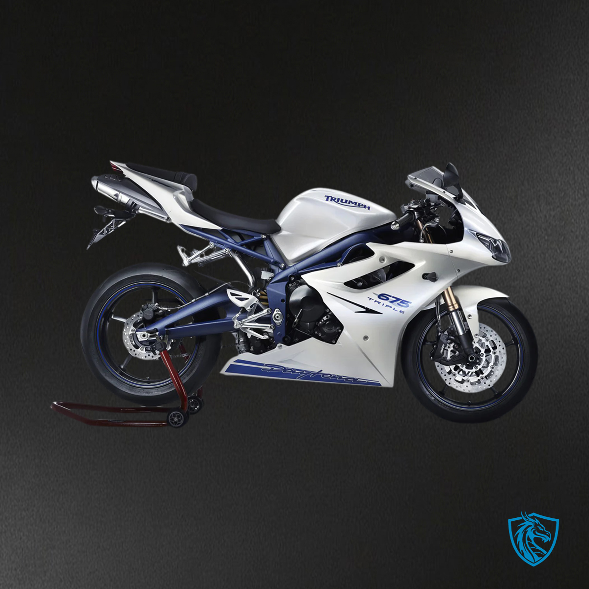 Triumph Daytona 675 (2009-2012) White & Blue - Fairing Kit