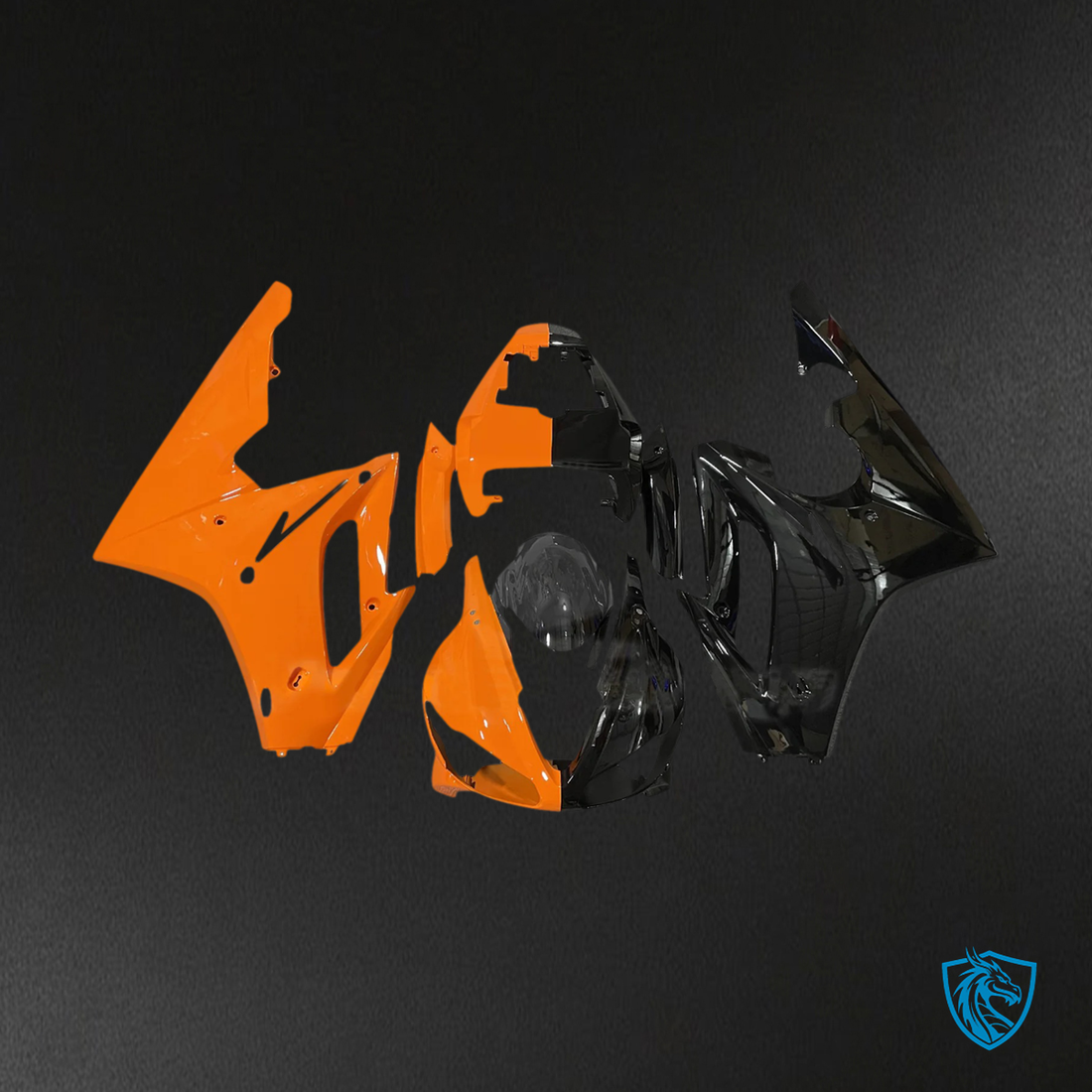 Triumph Daytona 675 (2009-2012) Orange & Black - Fairing Kit