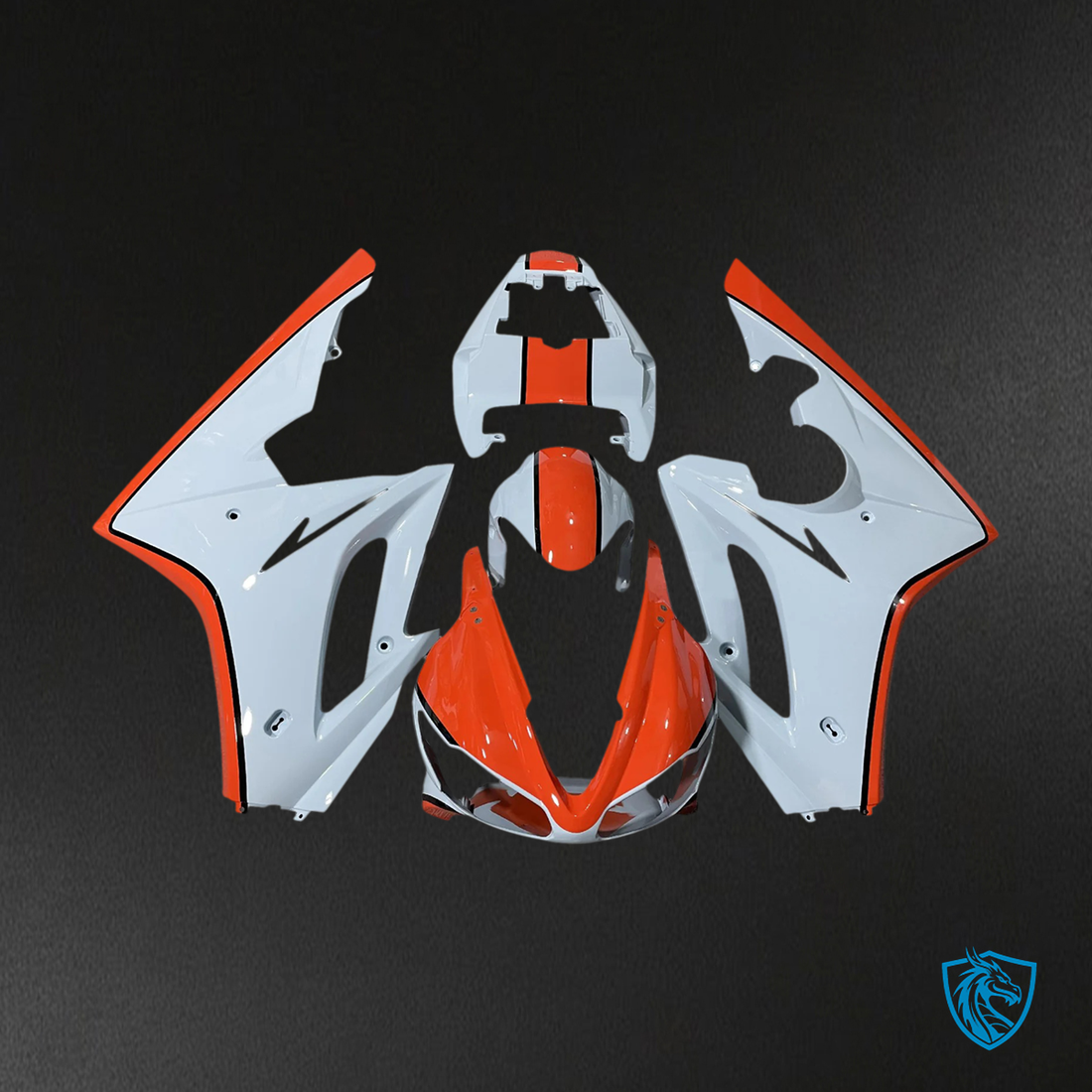Triumph Daytona 675 (2009-2012) Orange White - Fairing Kit