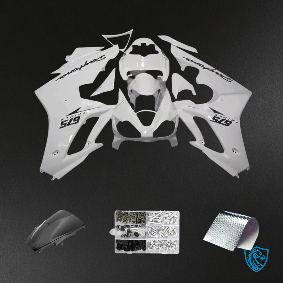 Triumph Daytona 675 (2009-2012) White - Fairing Kit