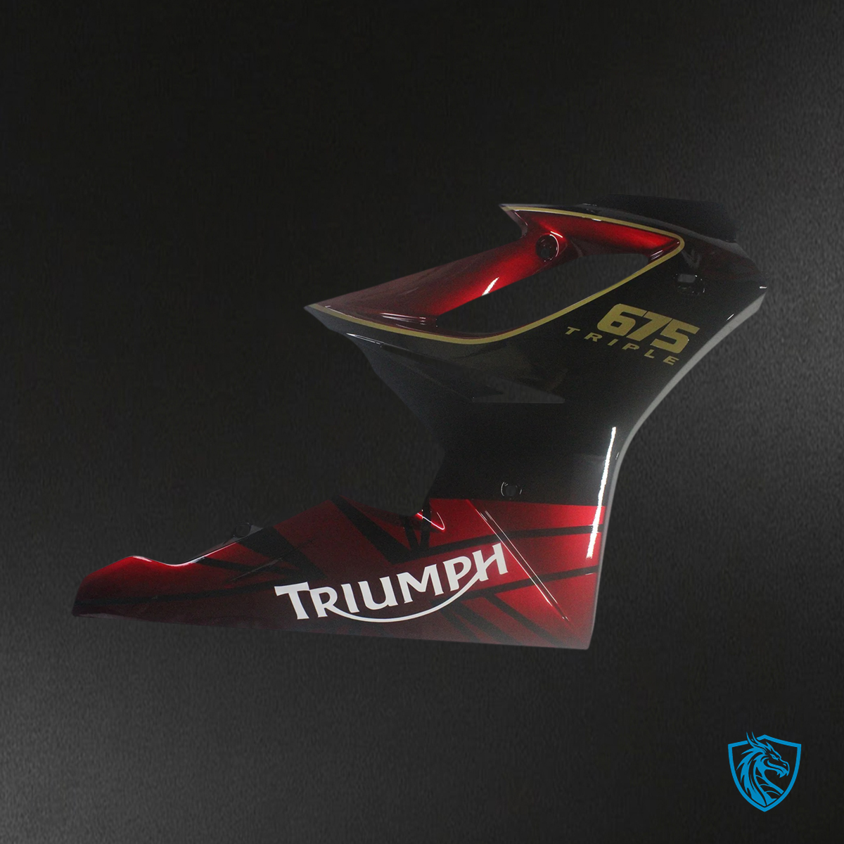 Triumph Daytona 675 (2009-2012) Red & Black - Fairing Kit