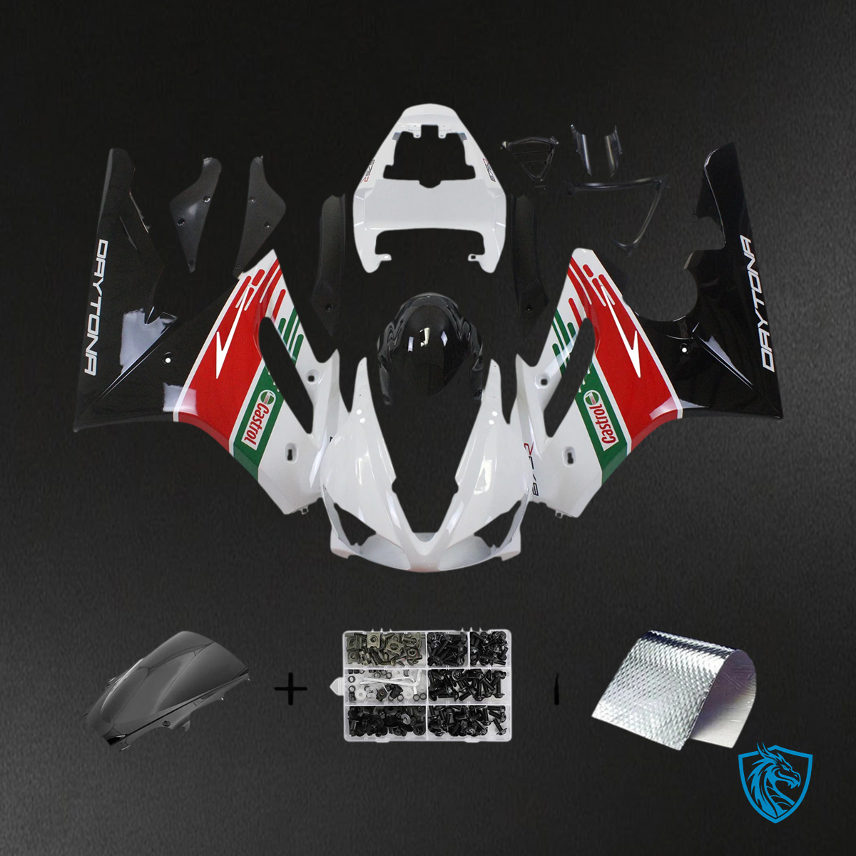 Triumph Daytona 675 (2009-2012) Red & Green - Fairing Kit
