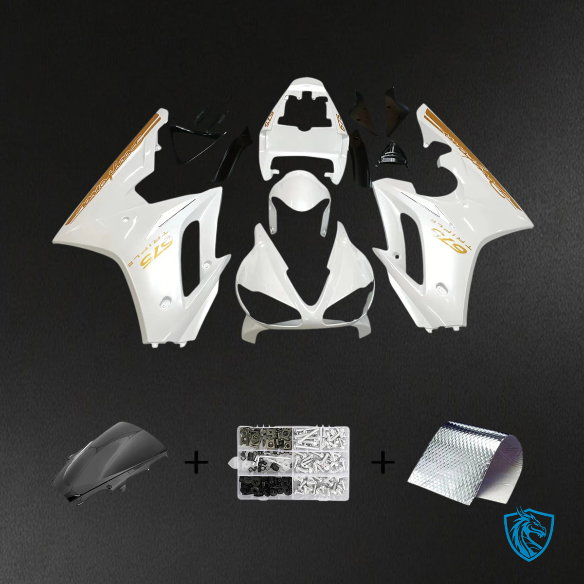Triumph Daytona 675 (2009-2012) White - Fairing Kit