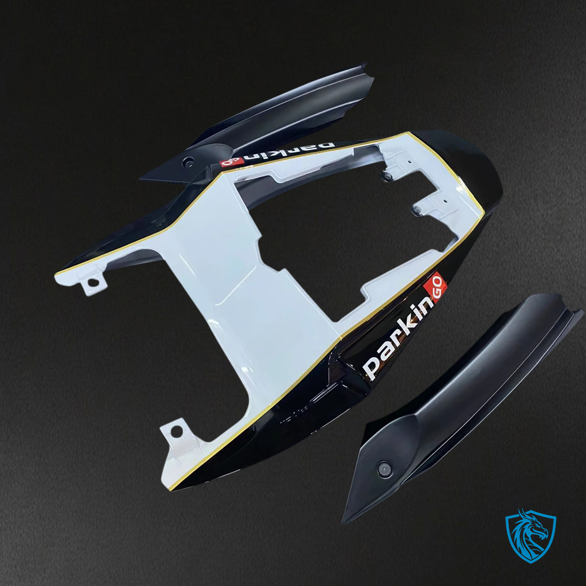 Triumph Daytona 675 (2009-2012) White & Black Style 1 - Fairing Kit