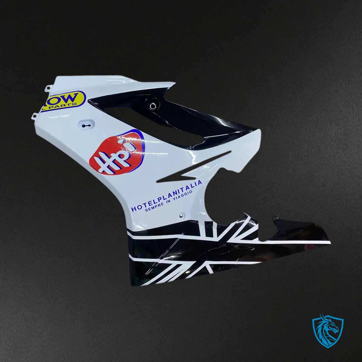 Triumph Daytona 675 (2009-2012) White & Black Style 1 - Fairing Kit