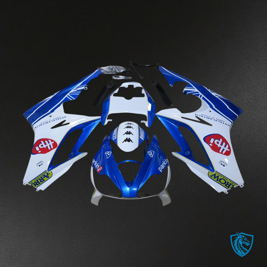 Triumph Daytona 675 (2009-2012) White & Blue - Fairing Kit