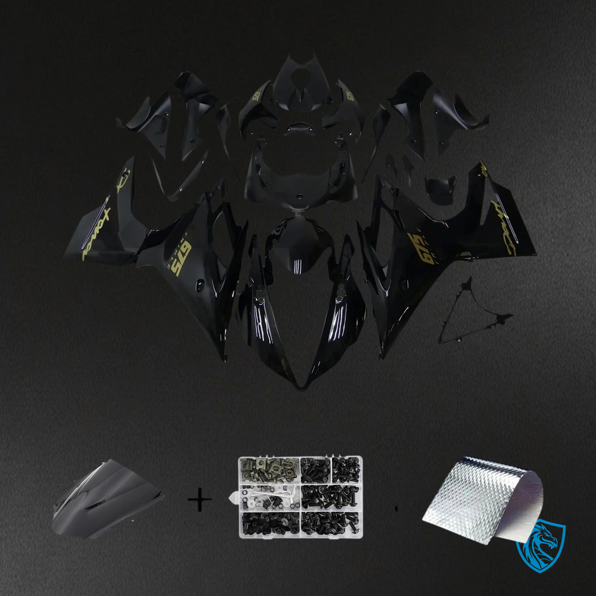 Triumph Daytona 675 (2013-2017) Black - Fairing Kit