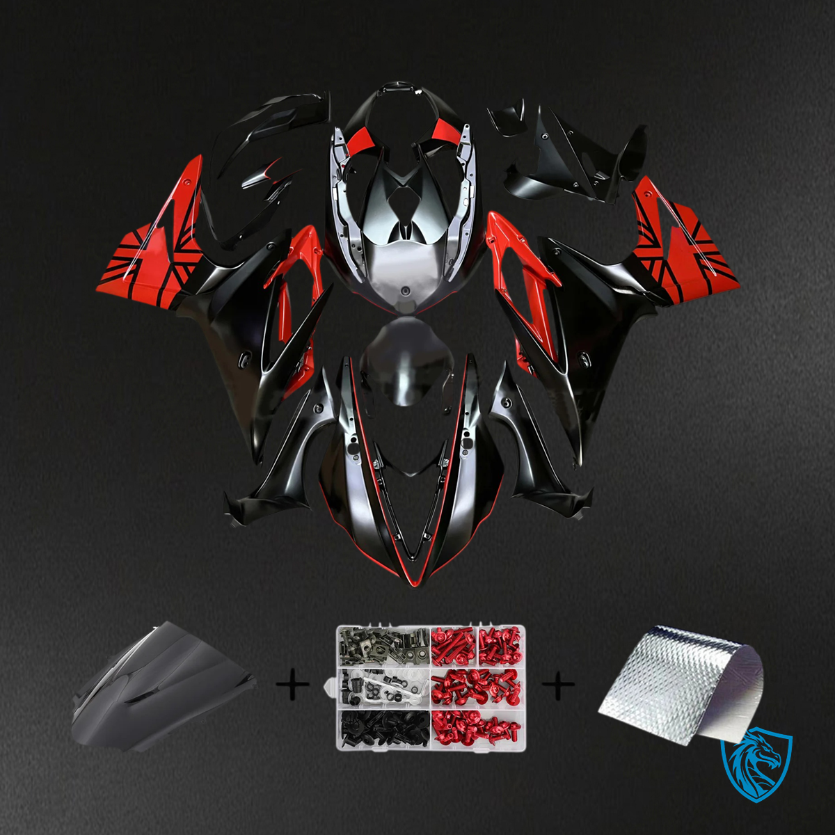 Triumph Daytona 675 (2013-2017) Red & Black - Fairing Kit