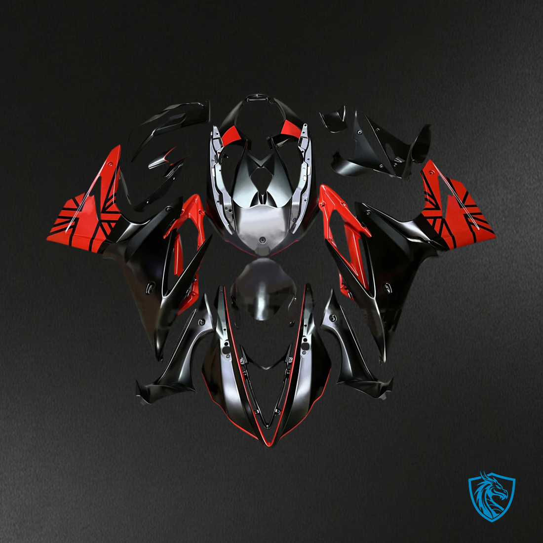 Triumph Daytona 675 (2013-2017) Red & Black - Fairing Kit