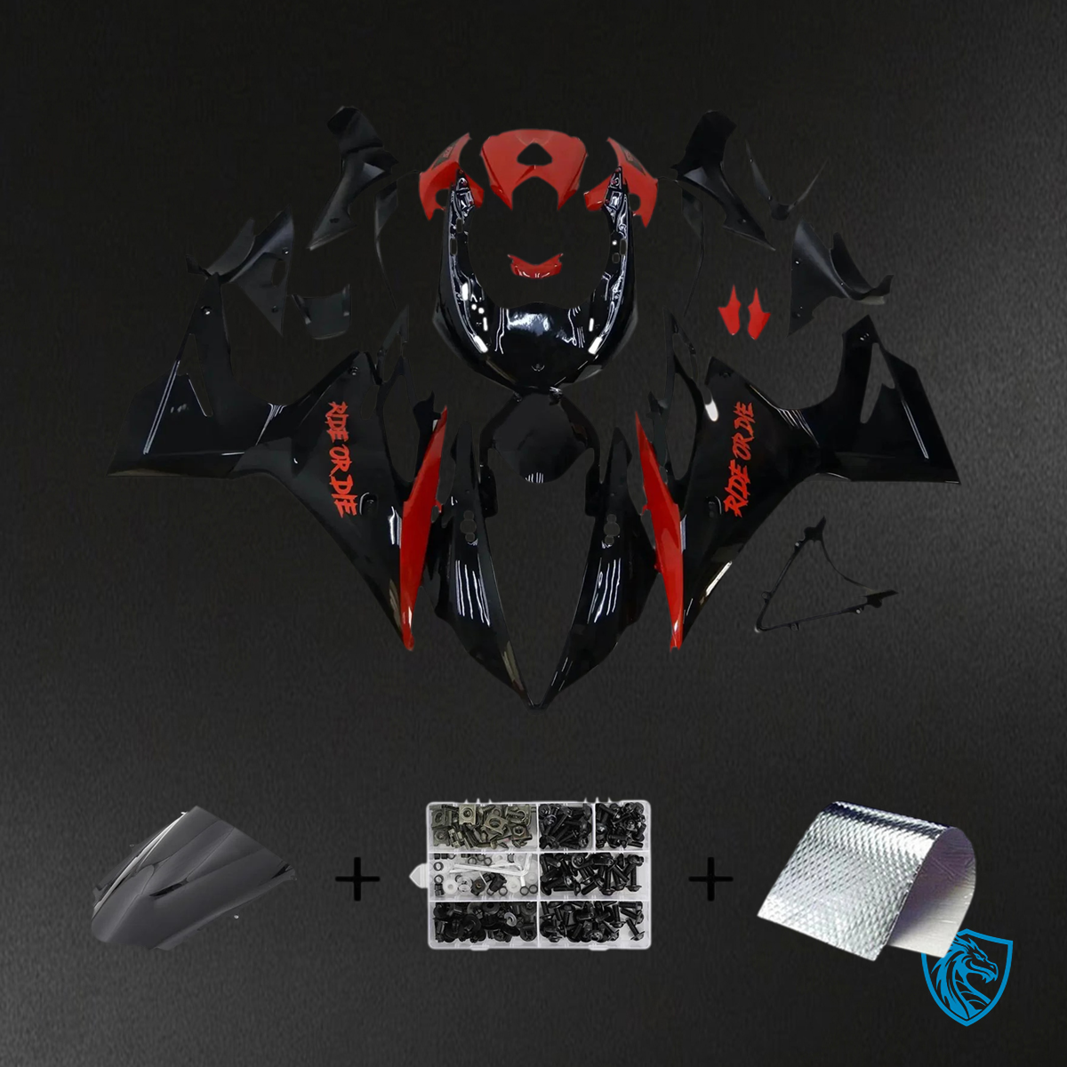 Triumph Daytona 675 (2013-2017) Red & Black - Fairing Kit