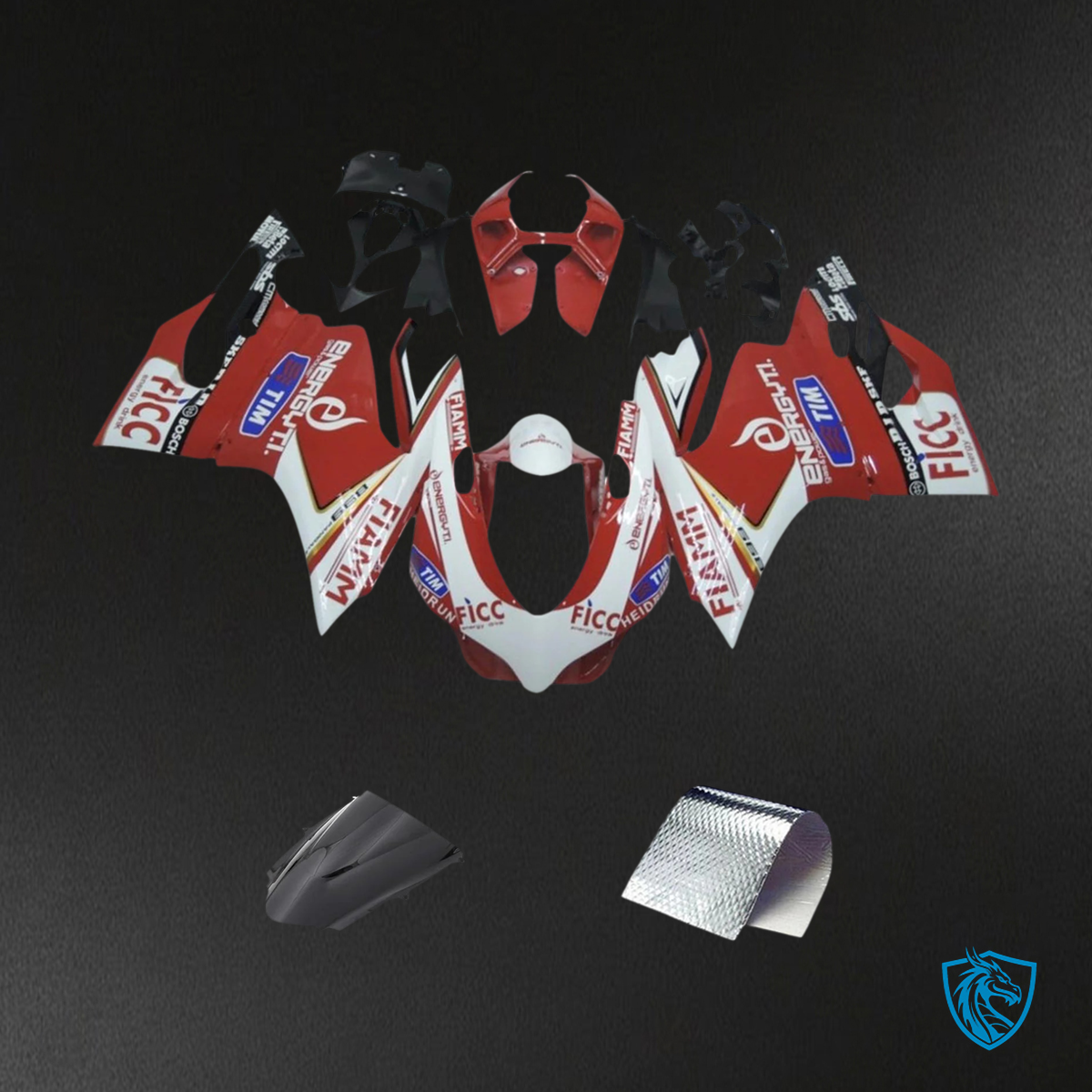 Triumph Daytona 675 (2013-2017) Red & White Style1 - Fairing Kit