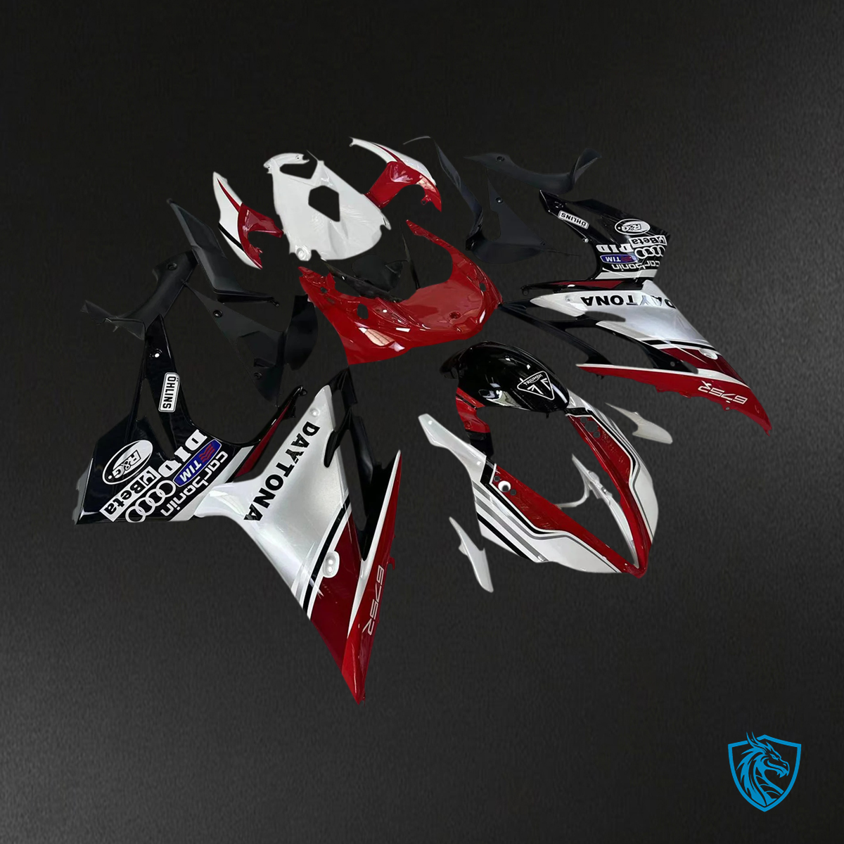 Triumph Daytona 675 (2013-2017) Red & White Style2 - Fairing Kit