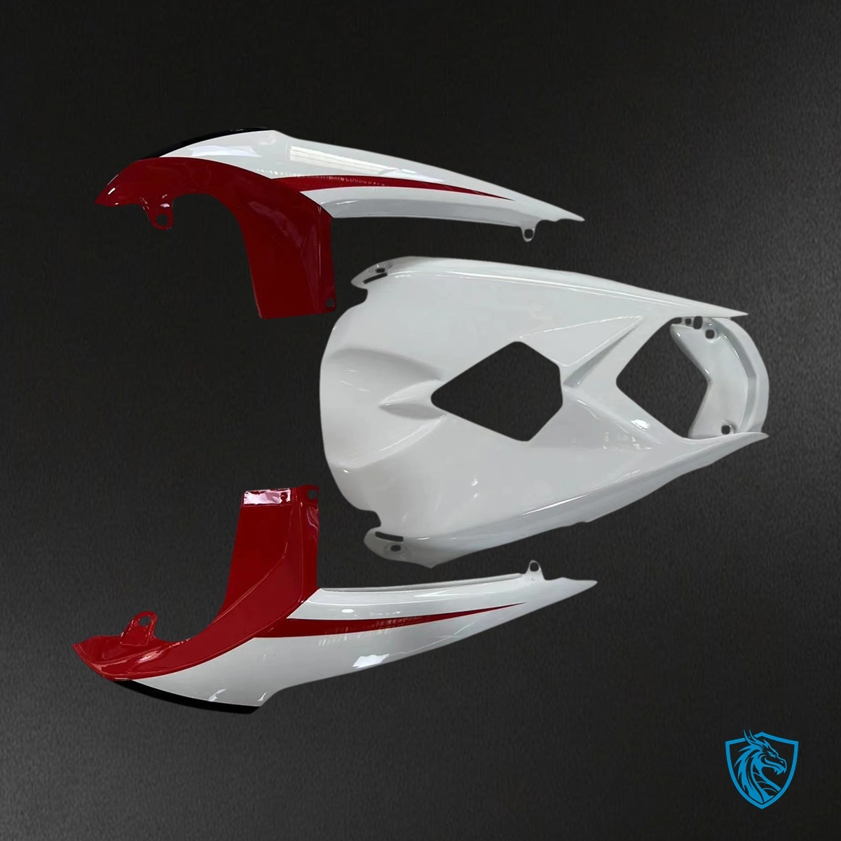 Triumph Daytona 675 (2013-2017) Red & White Style2 - Fairing Kit