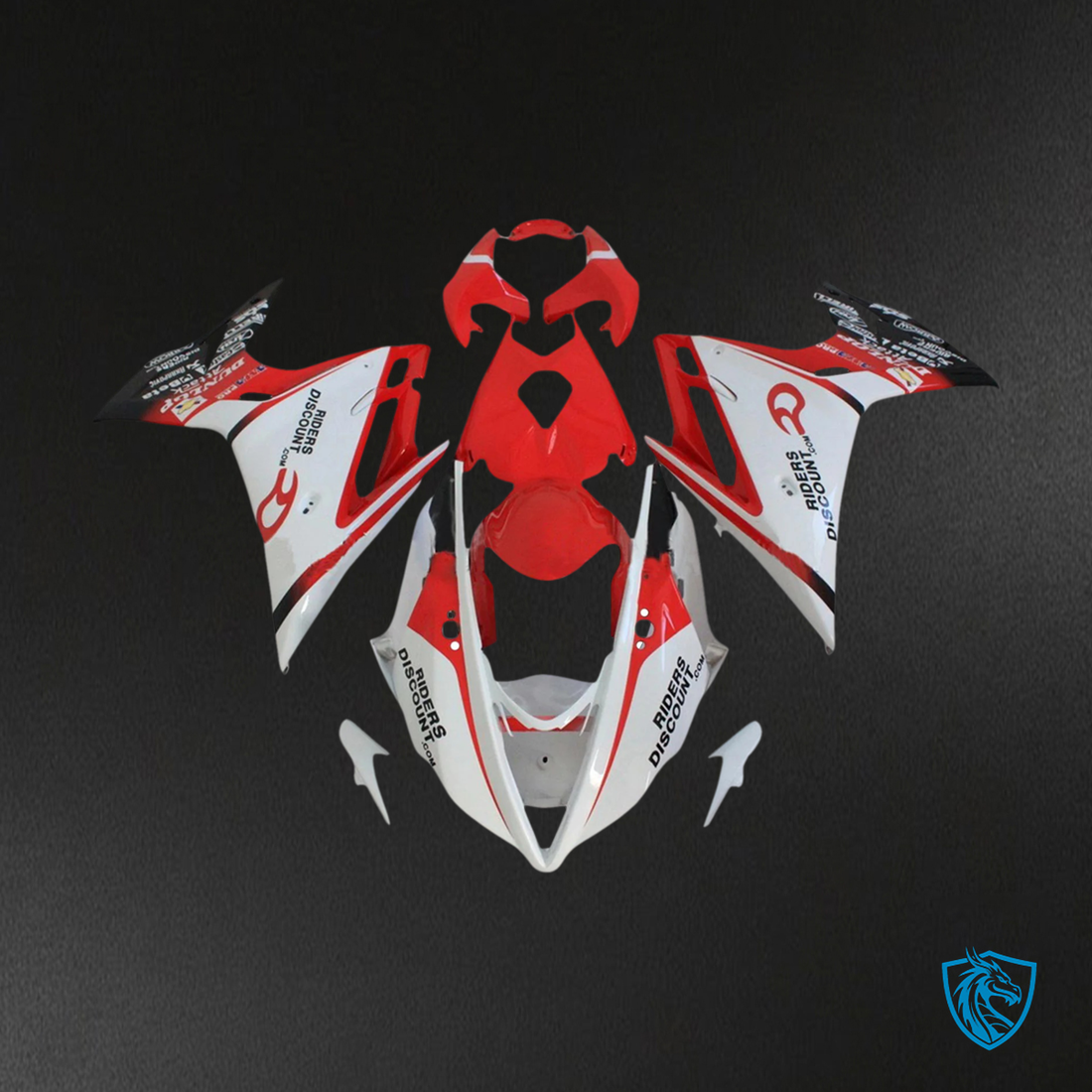 Triumph Daytona 675 (2013-2017) Red & White Style3 - Fairing Kit