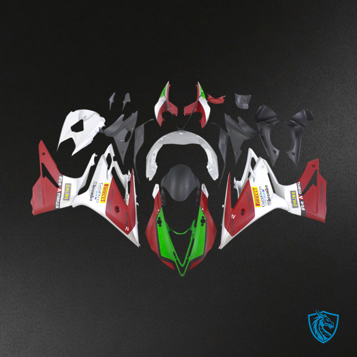 Triumph Daytona 675 (2013-2017) Red & White Style4 - Fairing Kit