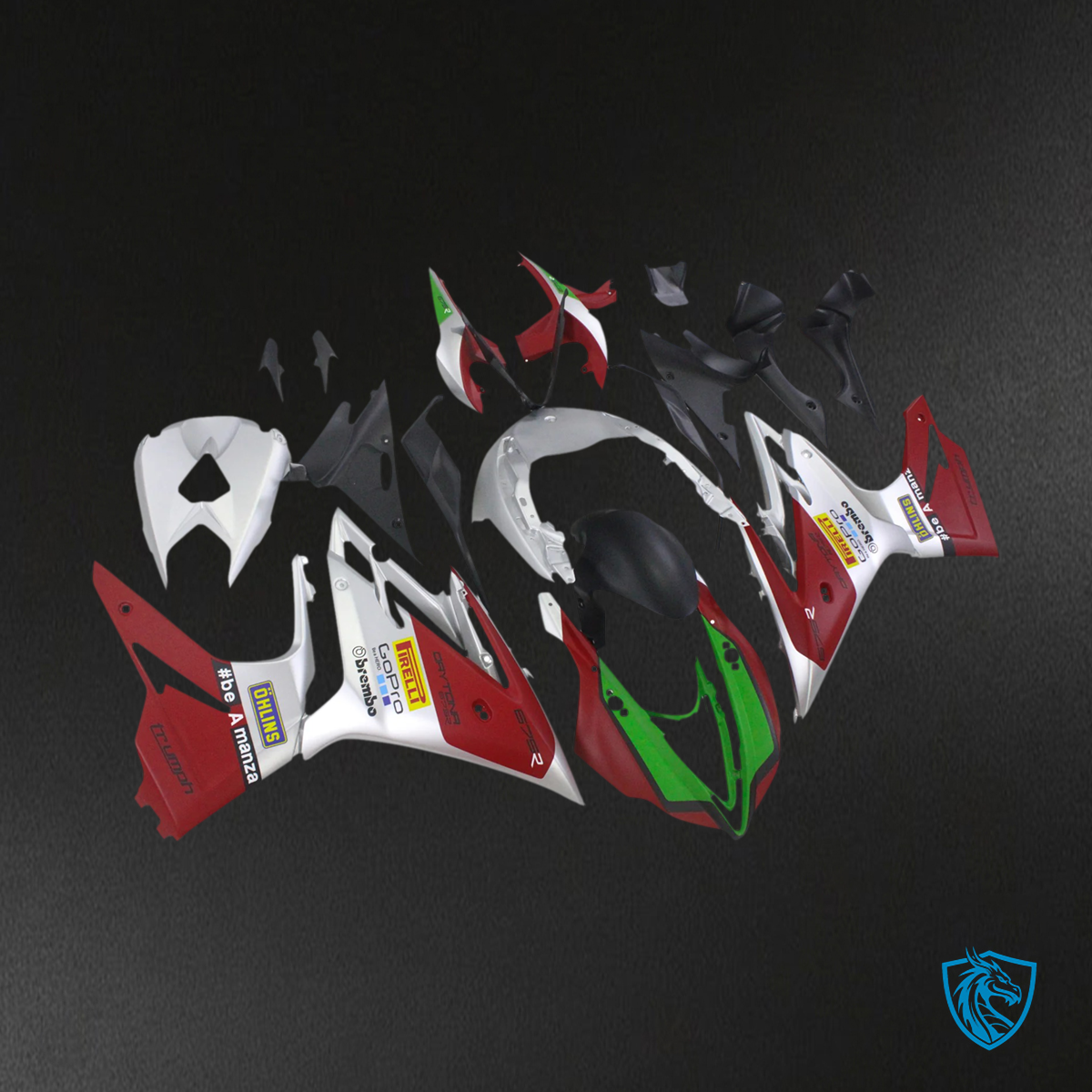 Triumph Daytona 675 (2013-2017) Red & White Style4 - Fairing Kit