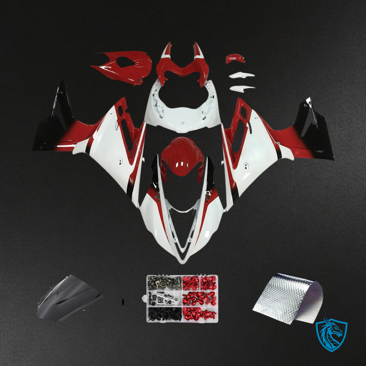 Triumph Daytona 675 (2013-2017) Red & White Style5 - Fairing Kit