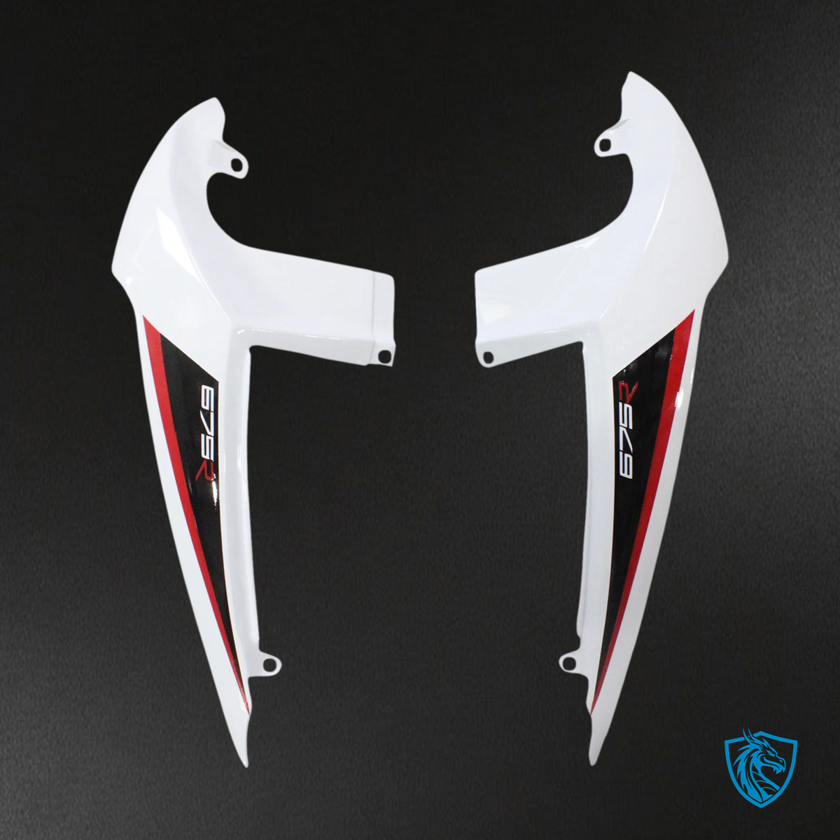 Triumph Daytona 675 (2013-2017) White & Black - Fairing Kit