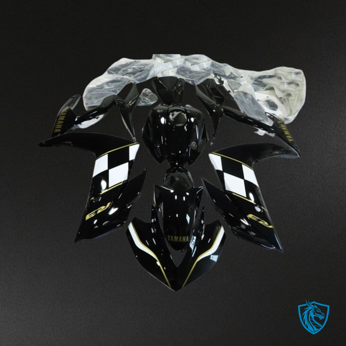Yamaha YZF R3R25 (2015-2018) Gloss Black & White ABS Bodywork - Fairings Kit
