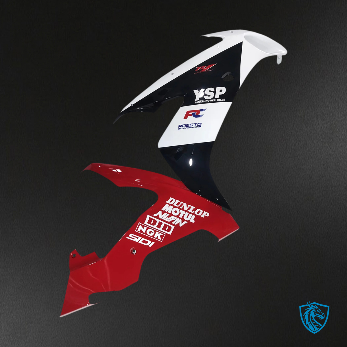 Yamaha YZF 1000 R1 (2004-2006) Red & White -  Custom ABS Fairing Set
