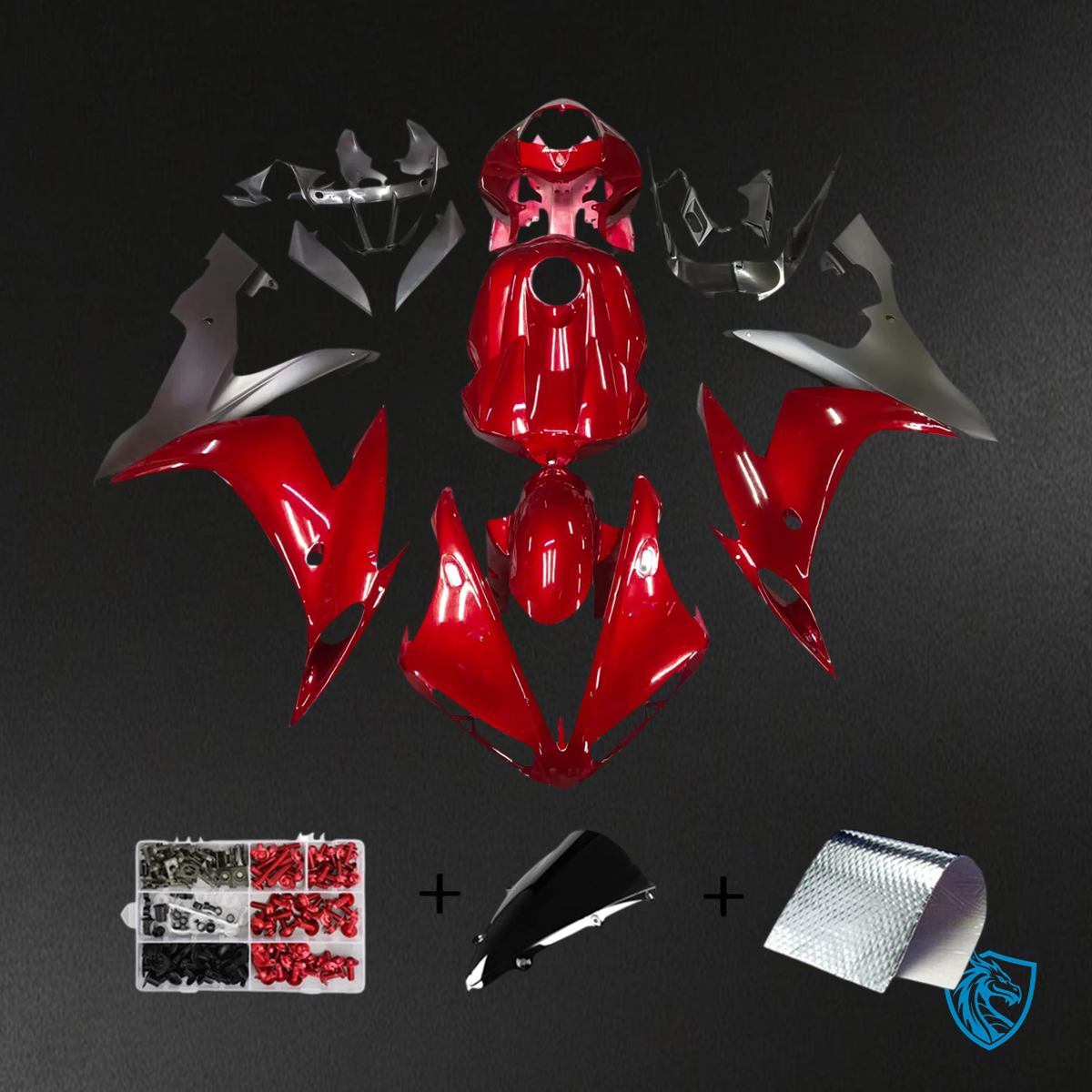 Yamaha YZF R1 (2004-2006) Gloss Red Fairing Kit | ABS MERGEment Bodywork