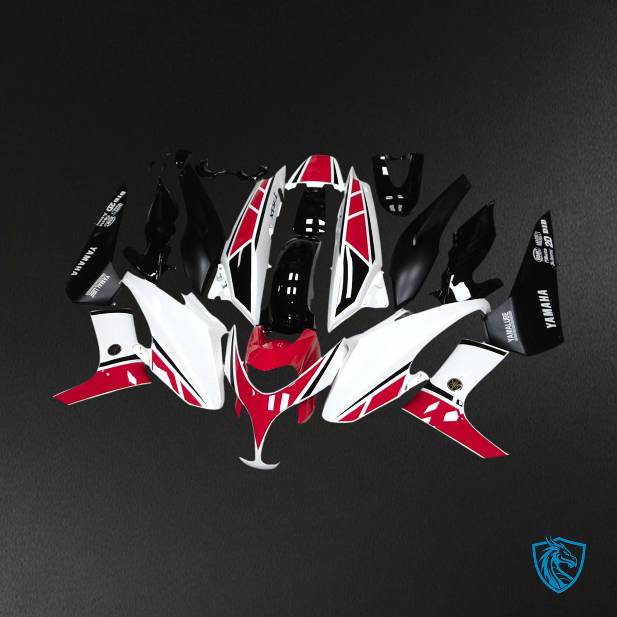 Yamaha TMax XP500 (2008-2012) White & Red - Custom ABS Fairing Set