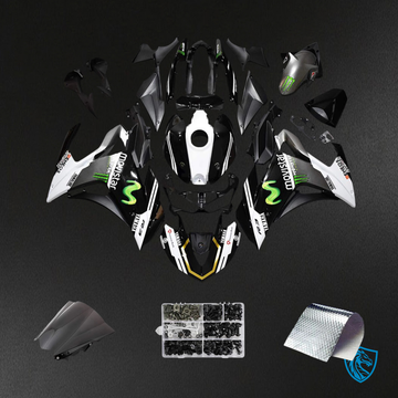 Yamaha (2014-2018) YZF R3 & (2015-2017) YZF R25 Black & White - Custom ABS Fairing Set