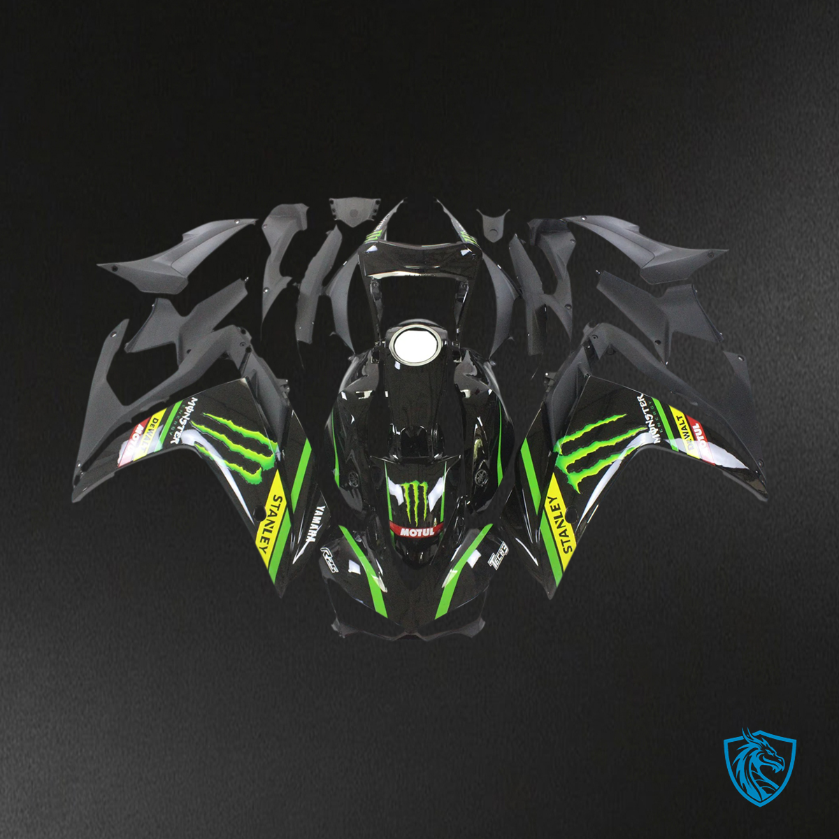Yamaha (2014-2018) YZF R3 & (2015-2017) YZF R25 Claw Black Fairing Kit - Aftermarket ABS Bodywork