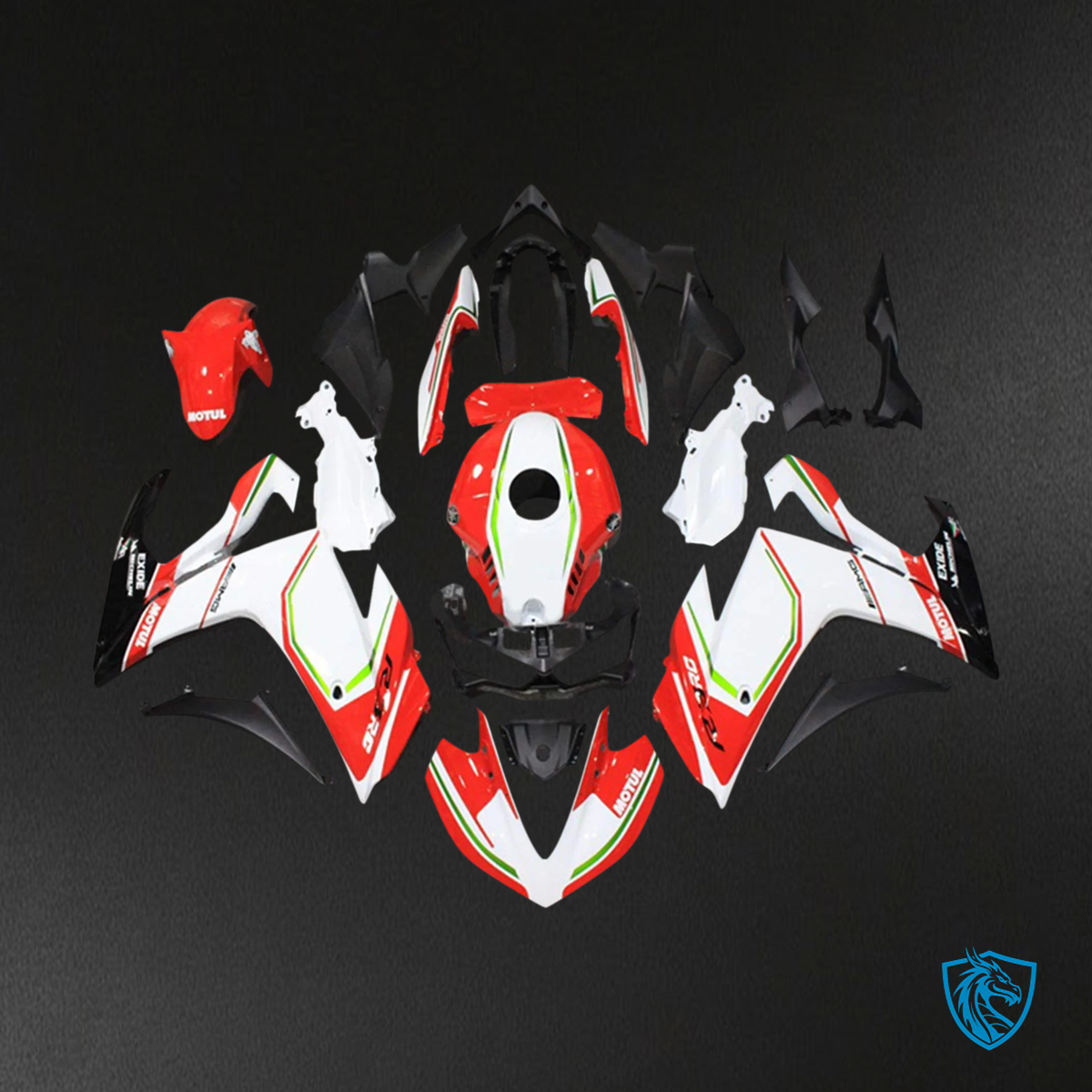 Yamaha (2014-2018) YZF R3 & (2015-2017) YZF R25 White & Red - MERGEment Motorcycle Fairings Kit