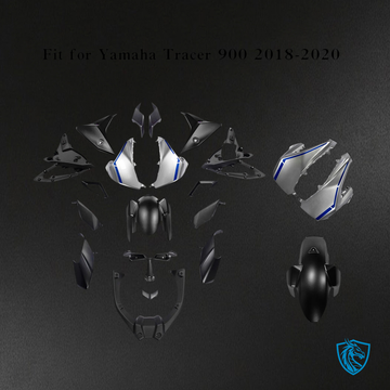 Yamaha Tracer 900 (2018-2020) White & Black GT - Custom ABS Fairing Kit