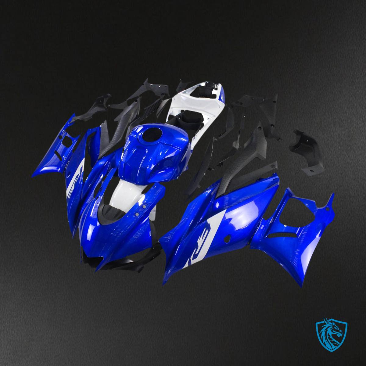 Yamaha YZF R3-YZF R25 (2019-2021) Black & Blue Style 5 Fairing Kit - Aftermarket ABS Bodywork