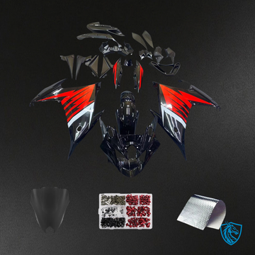 Yamaha FZ6R (2009-2015) Black & Red - Custom ABS Fairing Kit