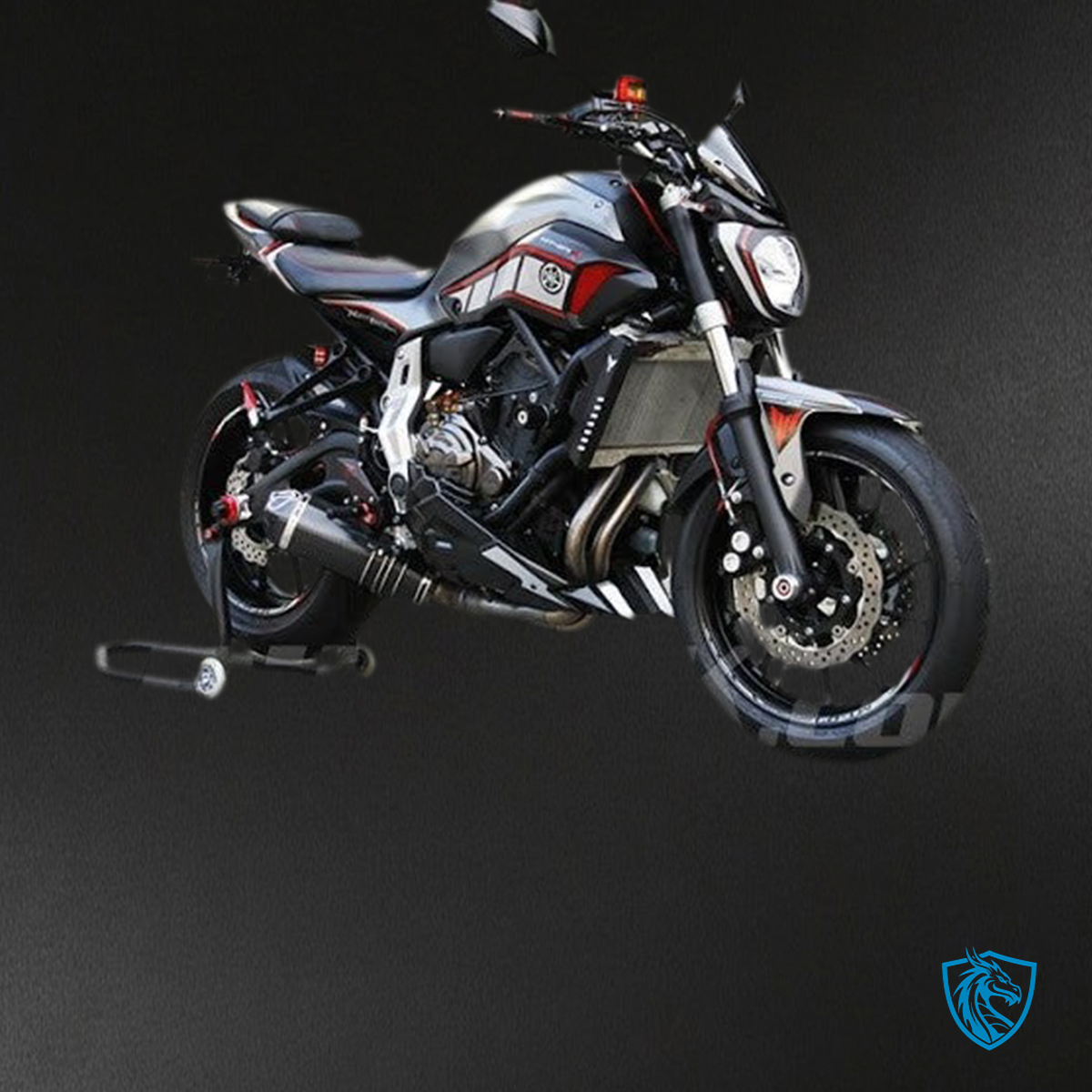 Yamaha MT07-FZ07 (2012-2017) Gray & Black Injection Bodywork Plastic - Fairing Kit
