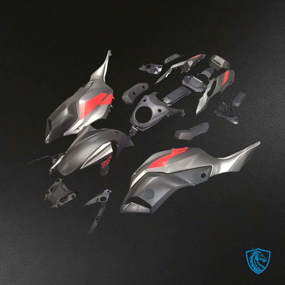 Yamaha MT07-FZ07 (2012-2017) Red & Black - Custom ABS Fairing Kit